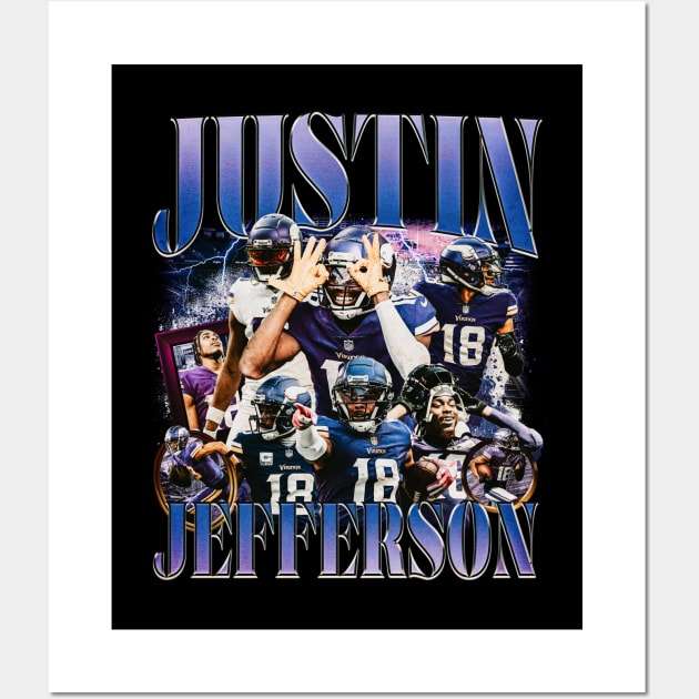 Justin Jefferson Graphic Tee Wall Art by ShirtsPlug